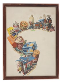 A Borden's Elsie's Good Food Line Art and Record.