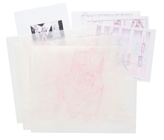 A Set of Rolling Stones Bridges to Babylon Tour Concept Drawings.