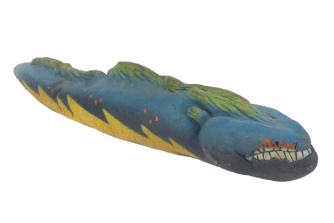 An "Amazing Live Sea Monkeys" Electric Eel Prop.: (CBS, 1992) An electric eel prop from the children’s television series “The Amazing Live Sea Monkeys” starring Howie Mandel. Measuring 18” long and 9.5” tall, including its rods,