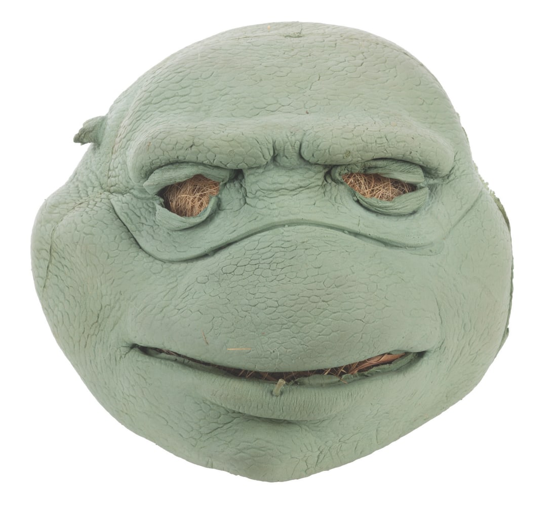 A "Ninja Turtles: The Next Mutation" Puppet Head Skin.: (Fox, 1997-98) A foam puppet head skin from the television series “Ninja Turtles: The Next Mutation.” Produced by Saban Entertainment, “The Next Mutation” was the first and only live-a