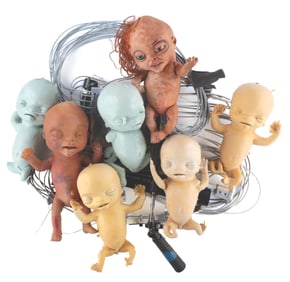 A "Six Feet Under" Baby Puppet.