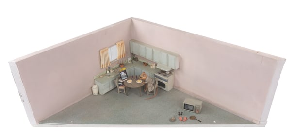 A "Dinner for Schmucks" Kitchen Diorama Set.