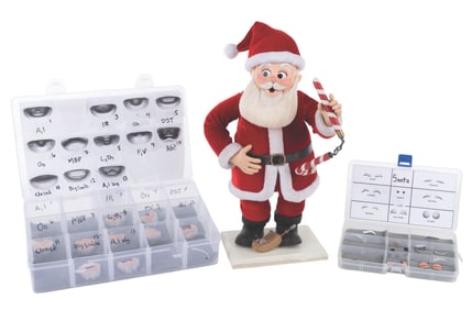 An “Alien Xmas?? Santa Claus Stop-Motion Puppet.