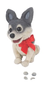 An "Alien Xmas" Dog Stop-Motion Puppet.