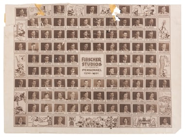 An Early Fleischer Studios Personnel List with Photos.