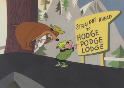A Mr. Magoo "Ragtime Bear" Original Multi-Layer Cel.