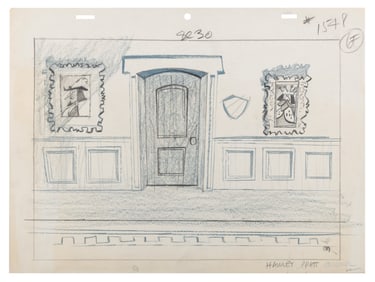 A Hawley Pratt Signed “From Hare to Heir?? Layout Drawing.