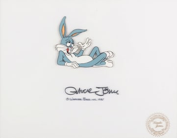 A Chuck Jones Signed Bugs Bunny Production Cel.