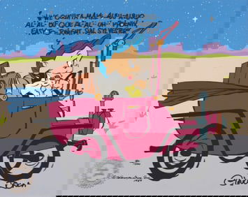 A Signed Porky Pig Limited Edition Cel.