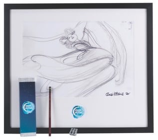 An “Over the Moon?? Glen Keane Signed Print with Pencil.