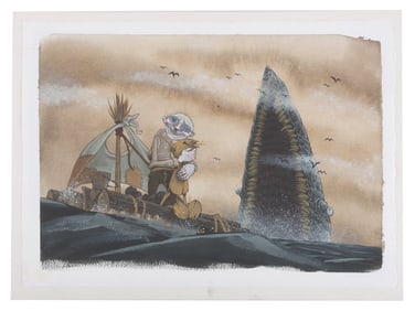 A "Guillermo del Toro's Pinocchio" Original Concept Painting.