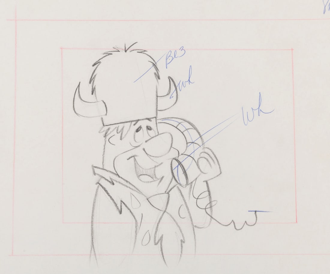 A "The Flintstones" Original Layout Drawing. (1 of 2)