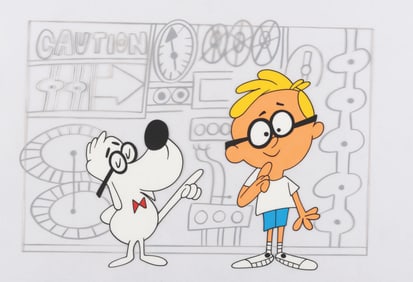 A Jay Ward Signed #23 Peabody and Sherman Scene Cel.