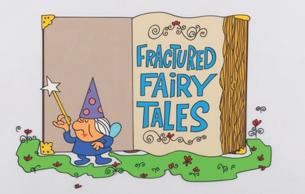 A Jay Ward Signed #26 Fractured Fairy Tales Scene Cel.