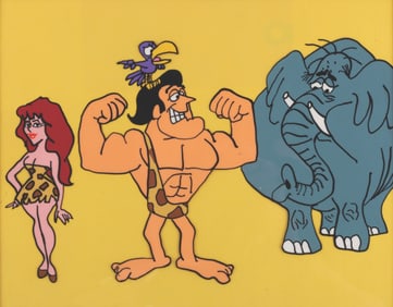 A Jay Ward Productions #45 George of the Jungle Scene Cel.