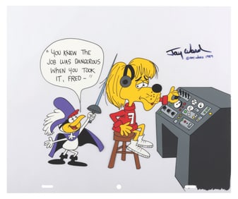 A Jay Ward Signed #47 Super Chicken Scene Cel.