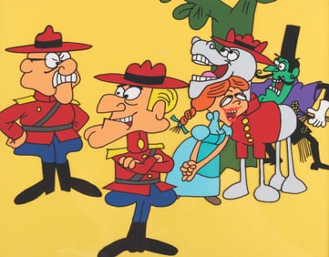 A Dudley Do-Right Jay Ward Productions Scene Cel.