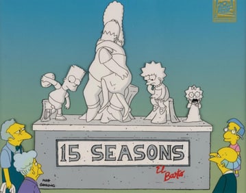 "The Simpsons" 15 Seasons Limited Edition Cel.