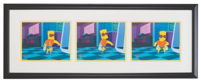 A Framed Set of "The Simpsons" Treehouse of Horror Cels.