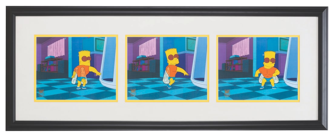 A Framed Set of "The Simpsons" Treehouse of Horror Cels. (1 of 4)
