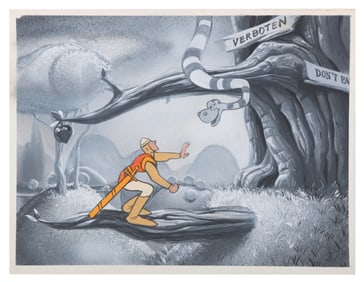 A Dragon's Lair II: Time Warp Background Color Key Concept.