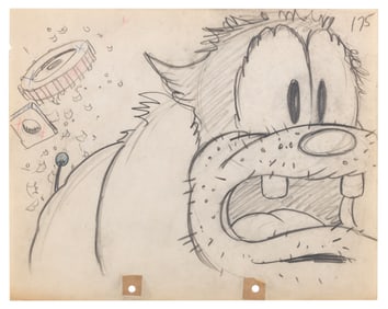 A “Mickey's Service Station" Original Production Drawing.