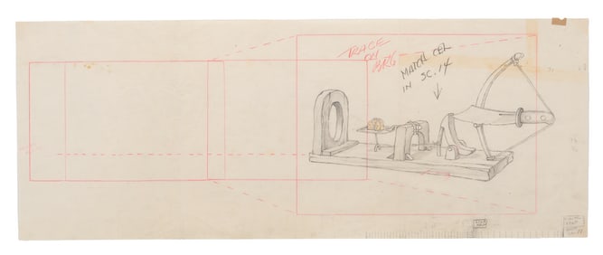 A "Three Blind Mouseketeers" Original Layout Drawing.