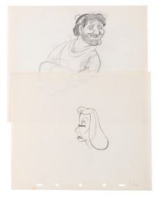 A Pair of “Mother Goose Goes Hollywood?? T. Hee Drawings.