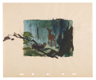 An Original Watercolor Concept from “Bambi