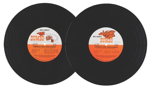 A Pair of “Dumbo" & “The Legend of Lobo" Radio Spots Records.