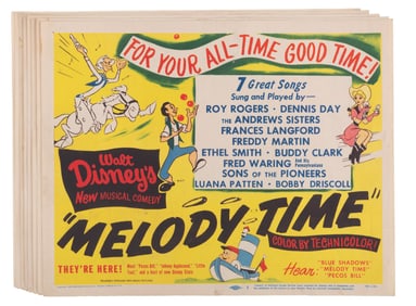 A Complete Set of “Melody Time?? Lobby Cards.