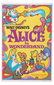 A 1981 Re-Release “Alice in Wonderland" One-Sheet.