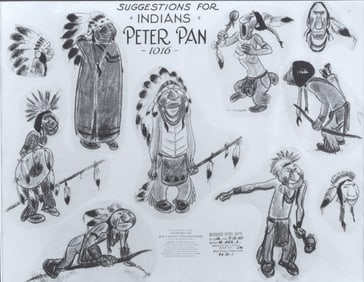 A "Peter Pan" Indians Model Sheet.