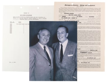 A Roy O. Disney Signed Mortgage of Chattels.