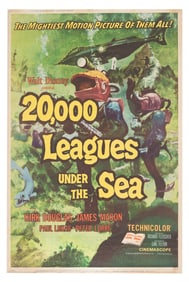 A "20,000 Leagues Under the Sea" Re-Release Bus Stop Poster.