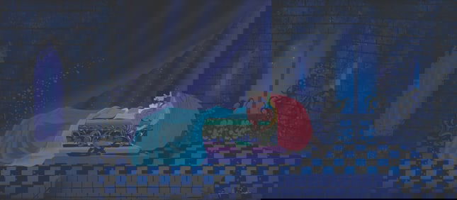 An Eyvind Earle "Sleeping Beauty" Concept Painting.