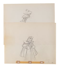 A Pair of "Sleeping Beauty" Production Drawings.