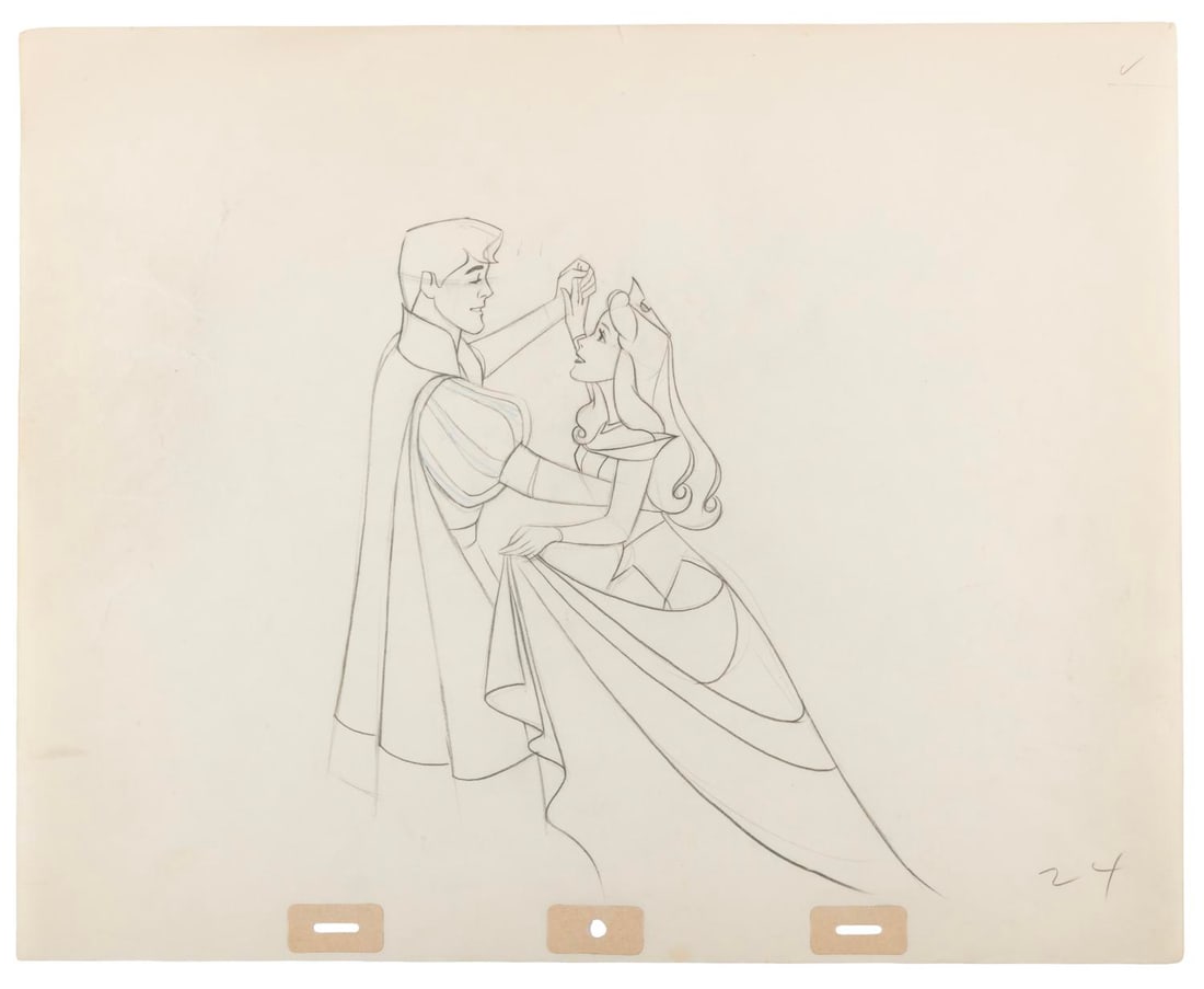 An Original “Sleeping Beauty" Production Drawing. (1 of 1)