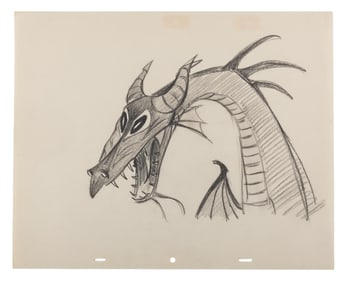 A "Sleeping Beauty" Maleficent Dragon Production Drawing.