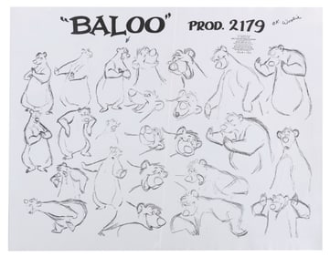 A “The Jungle Book?? Baloo Model Sheet.