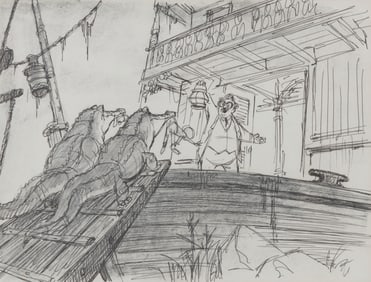 An Original “The Rescuers?? Story Sketch by Ken Anderson.