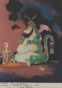 Ken Anderson's First Drawing of Elliott from "Pete's Dragon."