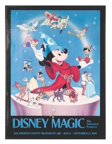 A Multi-Signed Disney Magic LACMA Exhibit Poster.