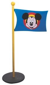 A Large Metal Mickey Mouse Flag.