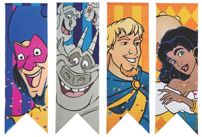 A Pair of "Hunchback of Notre Dame" Double-Sided Banners.