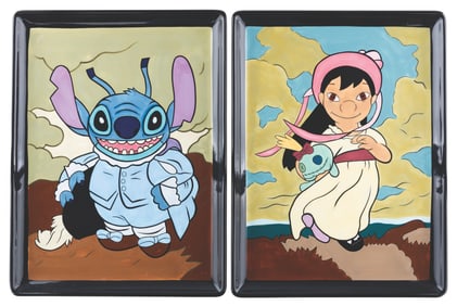 A Pair of "Lilo & Stitch" Charger Plates.