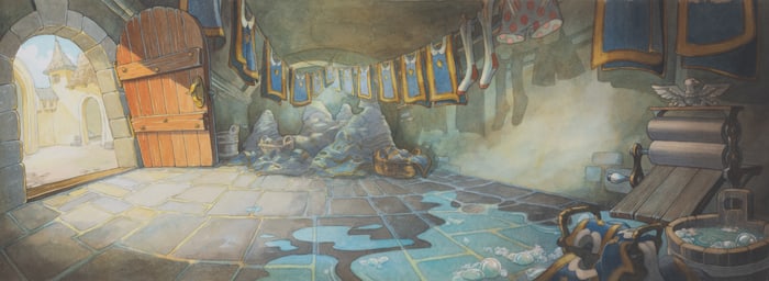 A Toby Bluth "The Three Musketeers" Background Study.