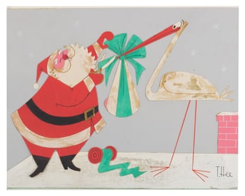 An Original T. Hee Christmas Card Design.