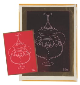 A T. Hee Christmas Cocktail Card Design.