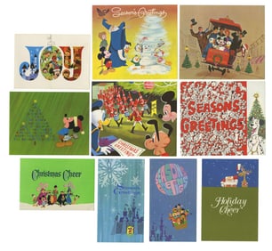 A Complete Set of 1960s Disney Studio Christmas Cards.